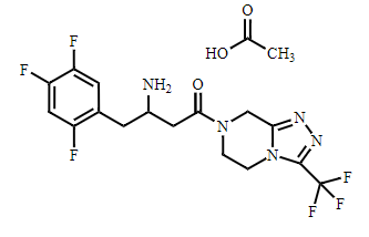 rac-Sitagliptin Acetate Salt