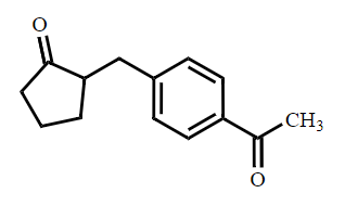 Loxoprofen Related Compound 3 (2-[(4-Acetylphenyl)methyl]cyclopentan-1-one)